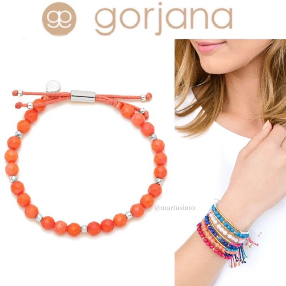 Gorjana Gemstone Pink Coral Bracelet for Harmony - Picture 2 of 6